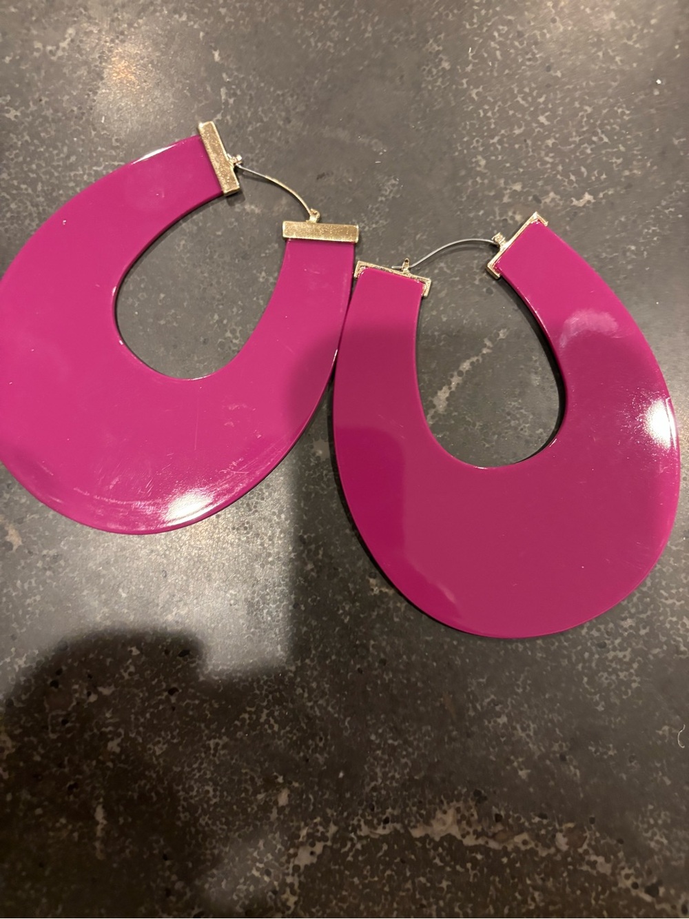 Bold Fuchsia Hoop Earrings - Women Jewelry